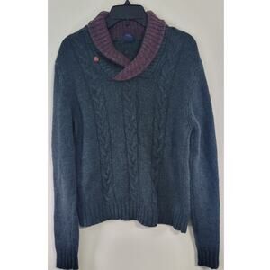 Vintage Gant Sweater Mens X-Large 100% Wool Y2K Cable Knit Warm Cozy Boho Top
